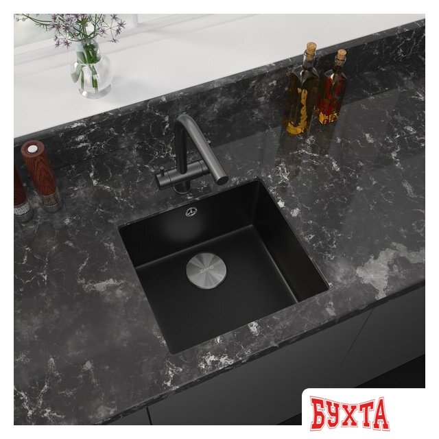 Кухонная мойка ZorG Fast 44 Premium black metallic 4
