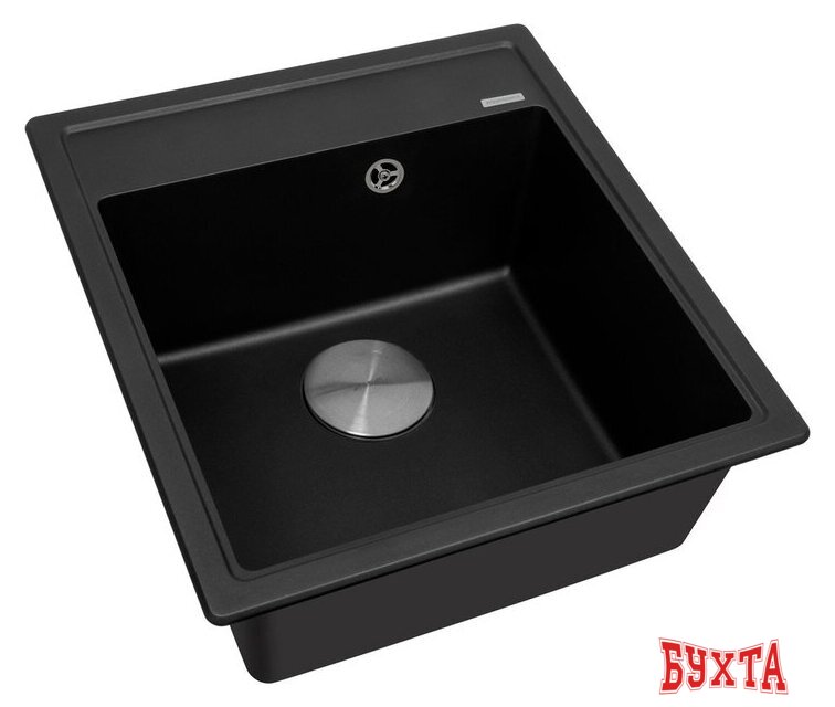 Кухонная мойка ZorG Rock 46 Premium black metallic 2