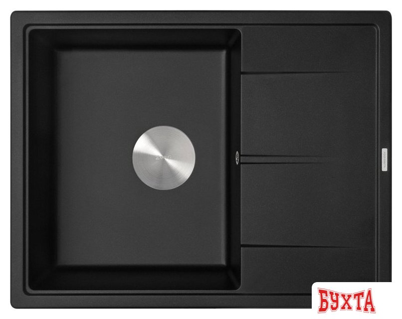 Кухонная мойка ZorG Rock 65 Premium black metallic 3