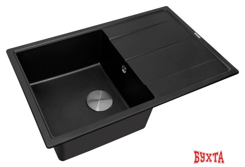 Кухонная мойка ZorG Rock 78 Premium black metallic 2