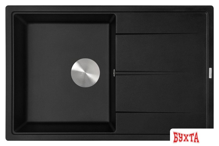 Кухонная мойка ZorG Rock 78 Premium black metallic 3