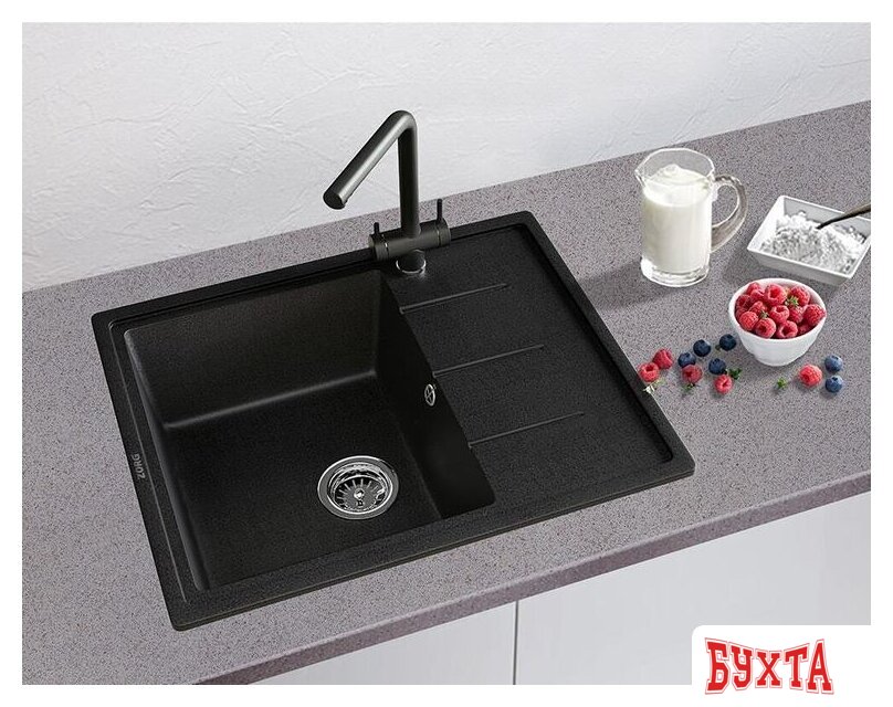 Кухонная мойка ZorG Torino 62 (белый камень) 3