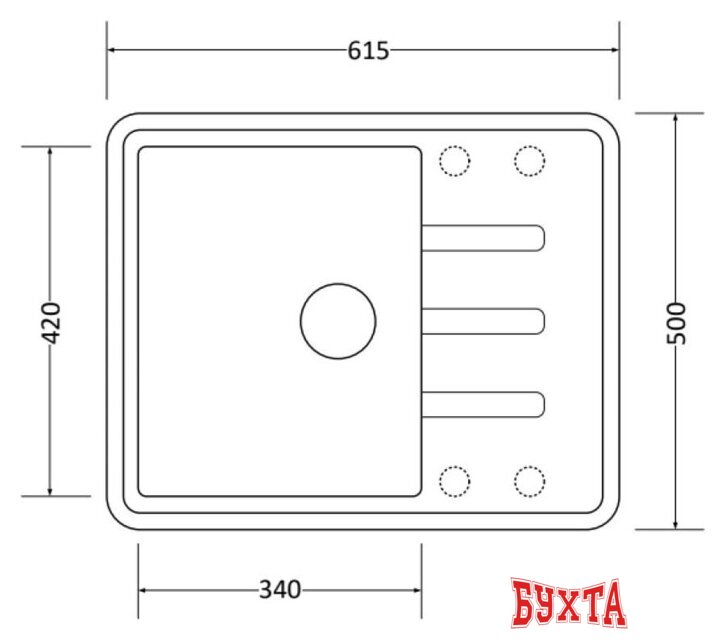 Кухонная мойка ZorG Torino 62 (черный оникс) 4