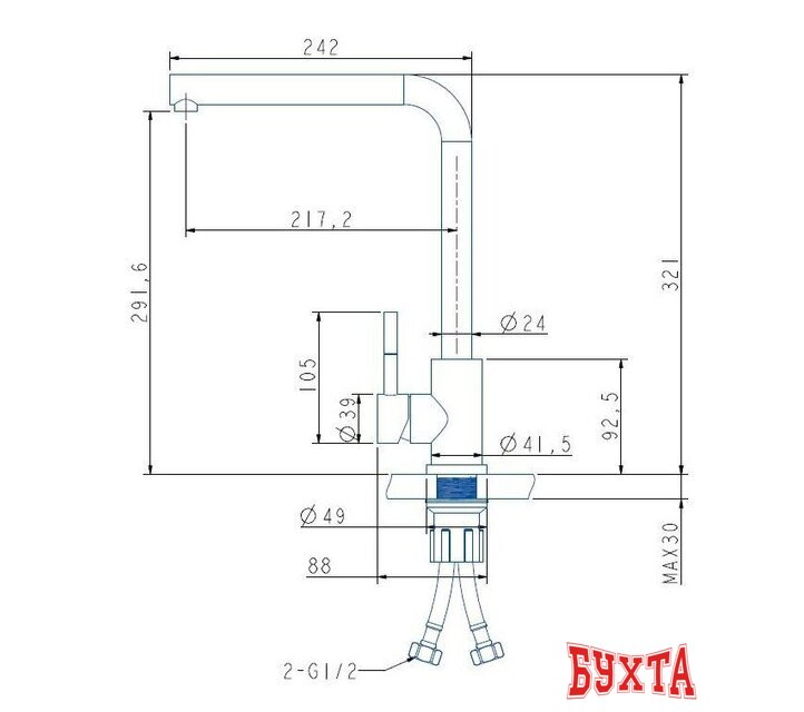 Смеситель ARFEKA Isis (black PVD) 2