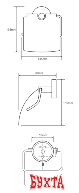 Держатель для туалетной бумаги Bemeta Neo 104112015 2