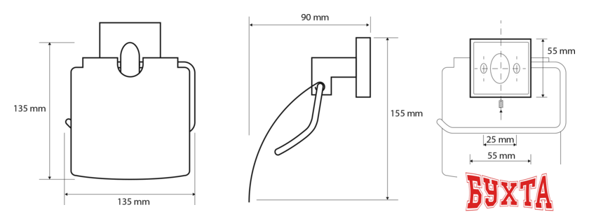 Держатель для туалетной бумаги Bemeta Beta 132112012 2