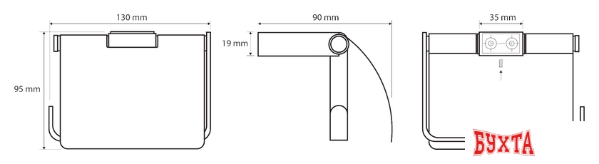 Держатель для туалетной бумаги Bemeta Via 135012012 2