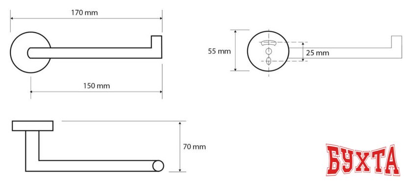 Держатель для туалетной бумаги Bemeta Dark 104212030L 2