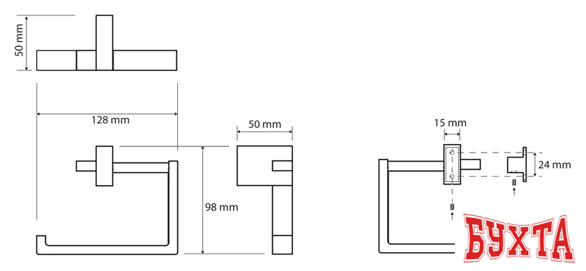 Держатель для туалетной бумаги Bemeta Gamma 145812022 2