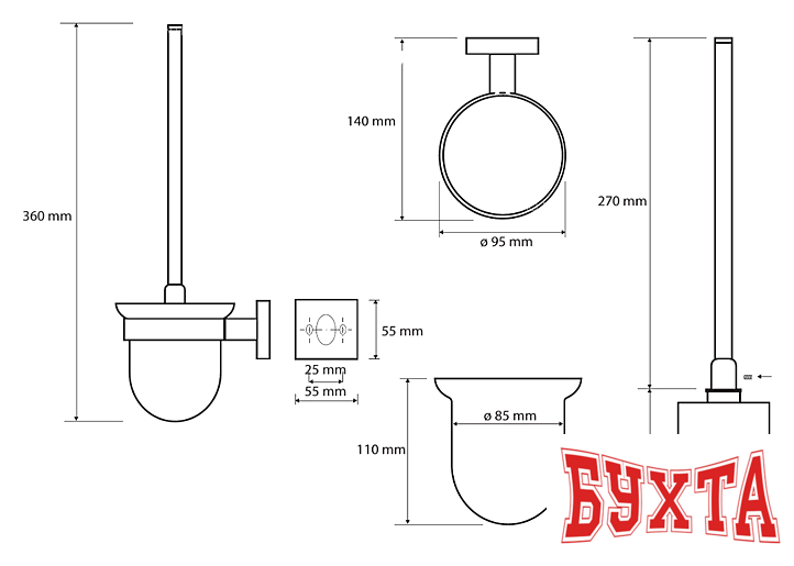 Ершик для унитаза Bemeta Beta 132113017 2