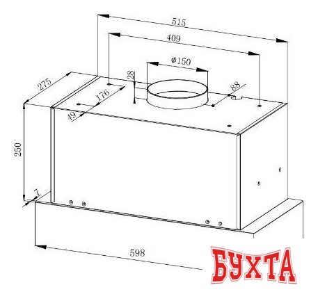 Кухонная вытяжка ZorG Bona 1260 60 M (белый) 2