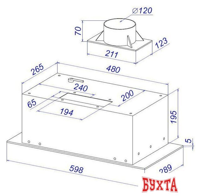 Кухонная вытяжка ZorG Santa 1060 60 S (белый) 4