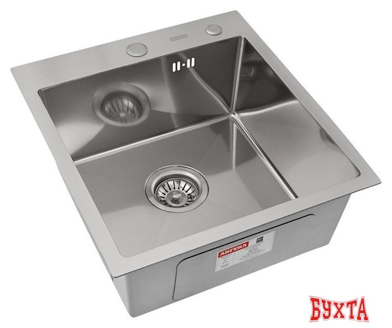 Кухонная мойка ARFEKA ECO AR 450*500 SATIN DECOR MILLET GRAINS