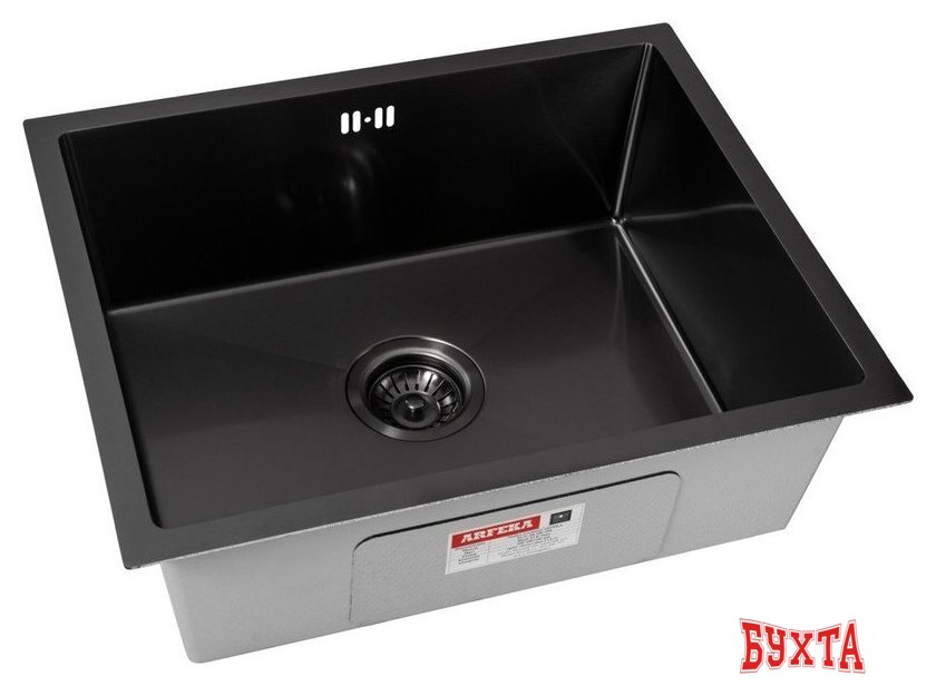 Кухонная мойка ARFEKA ECO AR 550*450 BLACK PVD NANO