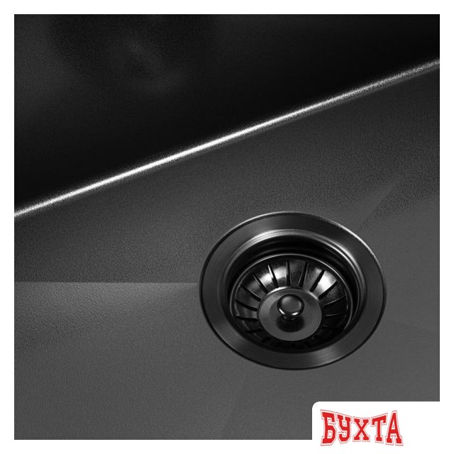 Кухонная мойка ARFEKA ECO AR 550*450 BLACK PVD NANO DECOR VOLCANIC ROCK 5