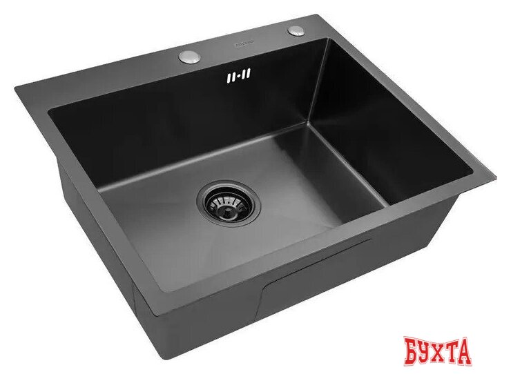 Кухонная мойка ARFEKA Eco AR 600*500 Black PVD Nano 1