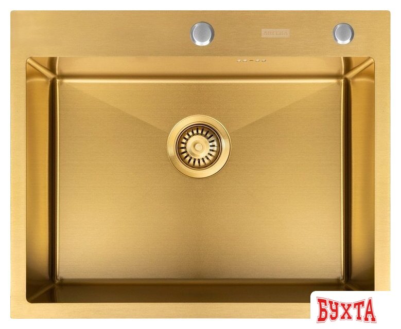 Кухонная мойка ARFEKA Eco AR 600*500 Golden PVD Nano 4