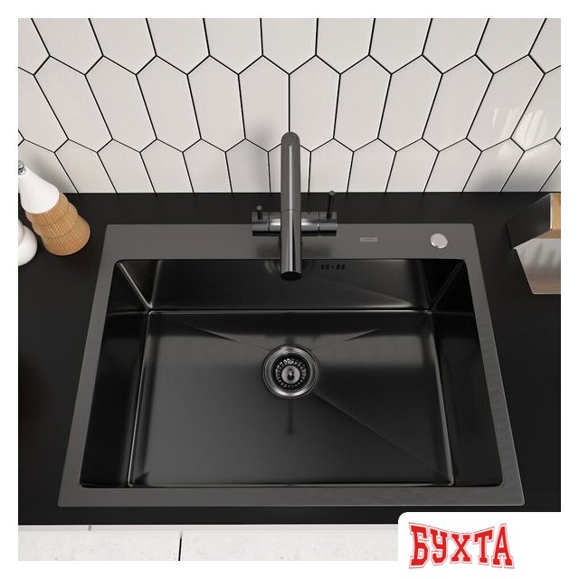 Кухонная мойка ARFEKA ECO AR 700*500 BLACK PVD NANO 2