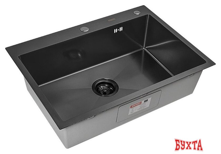 Кухонная мойка ARFEKA ECO AR 700*500 BLACK PVD NANO DECOR 3