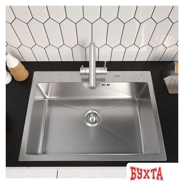 Кухонная мойка ARFEKA ECO AR 700*500 SATIN DECOR VOLCANIC ROCK 2