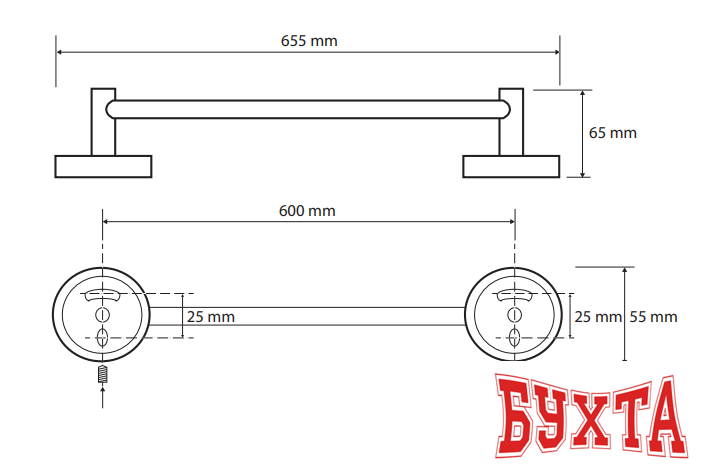 Держатель для полотенца Bemeta Omega 104104042 2