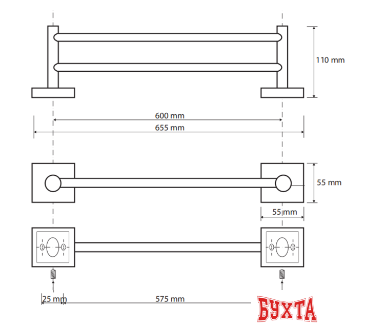 Держатель для полотенца Bemeta Beta 132104052 2