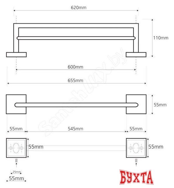 Держатель для полотенца Bemeta 132204052 2