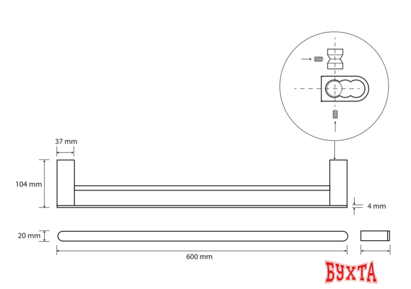 Держатель для полотенца Bemeta Galla 108104050 2