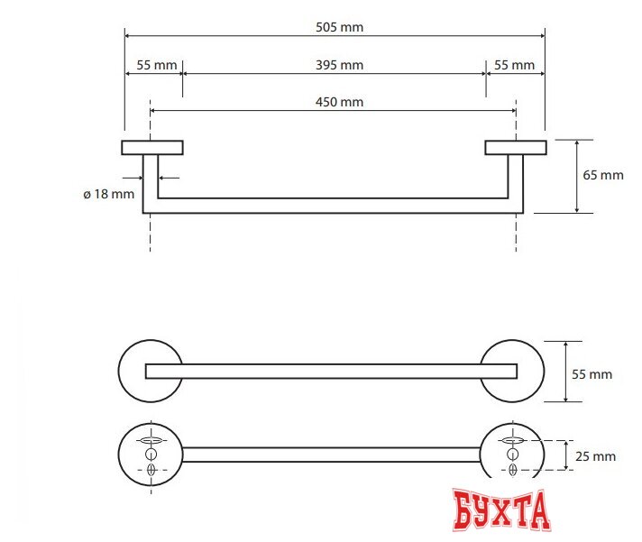Держатель для полотенца Bemeta Brilo 161204020 2