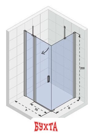 Душевой уголок Riho Novik Z203 90x80 2
