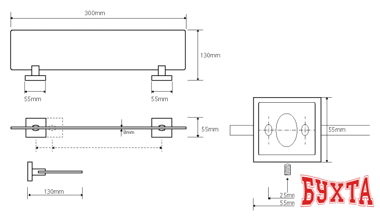 Мебель для ванных комнат Bemeta Полка Beta 132122042 2
