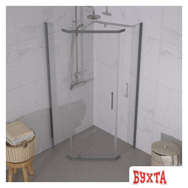Душевой уголок Triton Дека Графит 100х100 (без поддона) 4