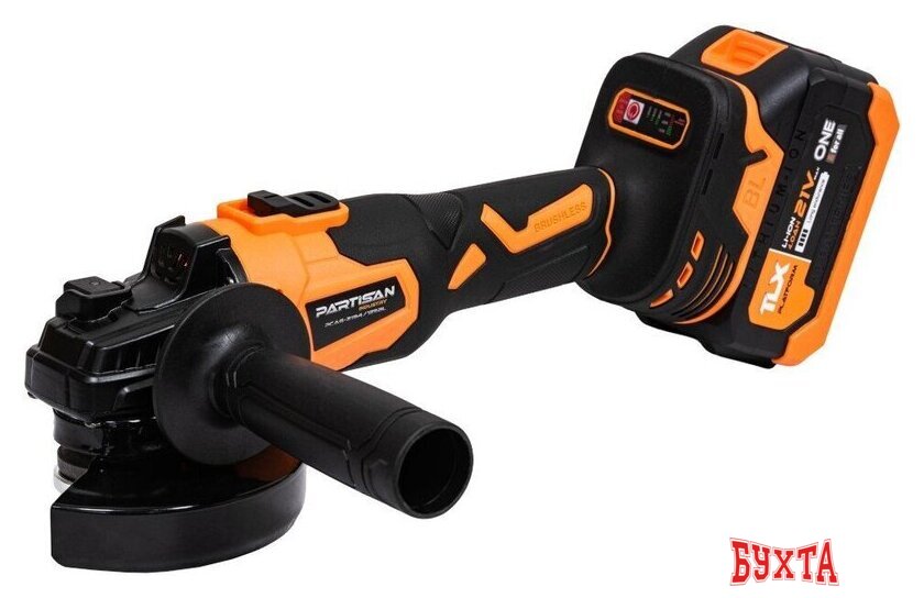 Угловая шлифмашина Partisan PCAG 2194/125BL (с 2-мя АКБ, кейс) 3