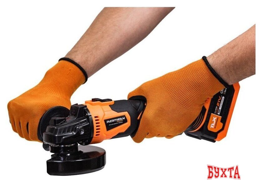 Угловая шлифмашина Partisan PCAG 2194/125BL (с 2-мя АКБ, кейс) 4