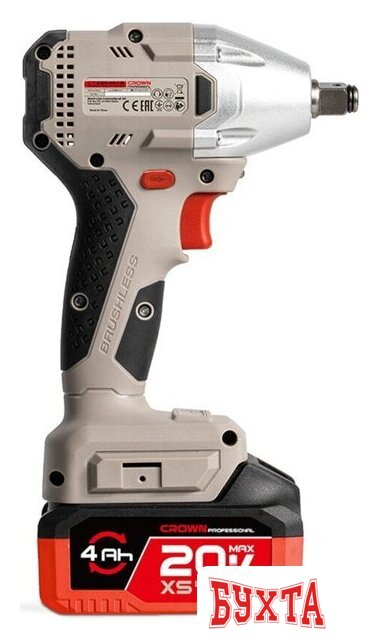Гайковерт Crown CT22046XS-4 BMC (с 2-мя АКБ, кейс) 3