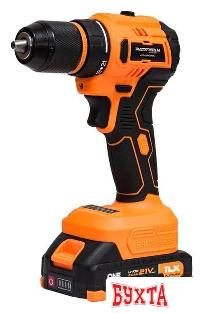 Дрель-шуруповерт Partisan AD-2160BL (с 2-мя АКБ, кейс) 2