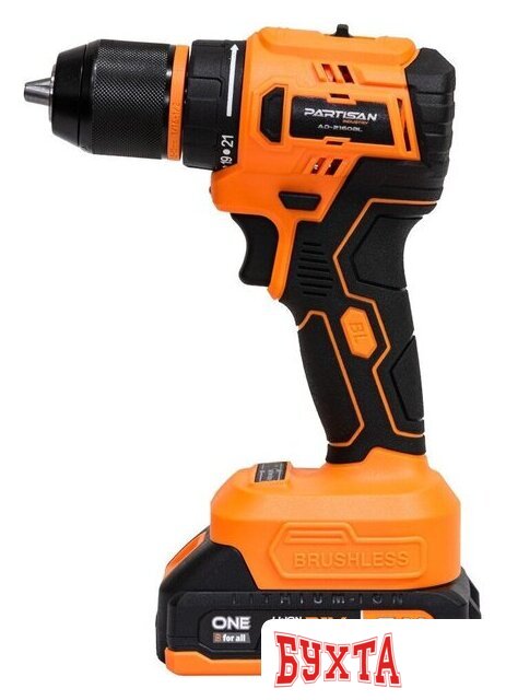 Дрель-шуруповерт Partisan AD-2160BL (с 2-мя АКБ, кейс) 3
