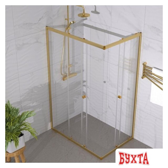 Душевой уголок Triton Вента Голд А1 120х80 (прозрачный, без поддона) 4