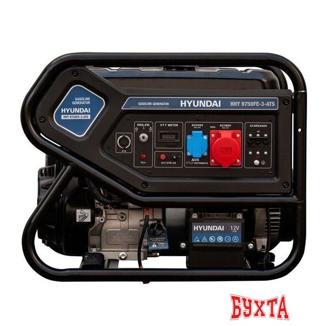 Бензиновый генератор Hyundai HHY9750FE-3-ATS 2