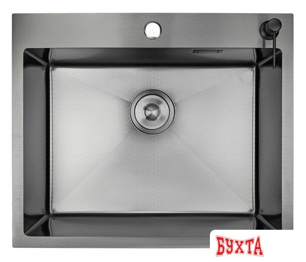 Кухонная мойка Stellar Decor S7050NB-D (нано черный) 5