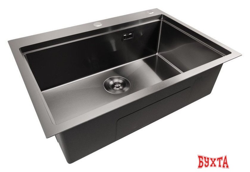 Кухонная мойка Stellar S7050NB-A (нано черный, c доской) 4