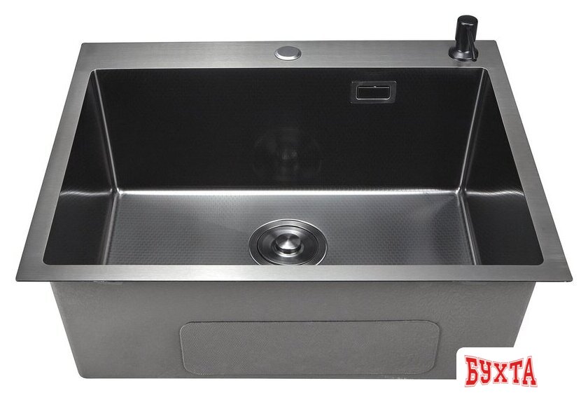 Кухонная мойка Stellar Decor S6550NB-D (нано черный) 3
