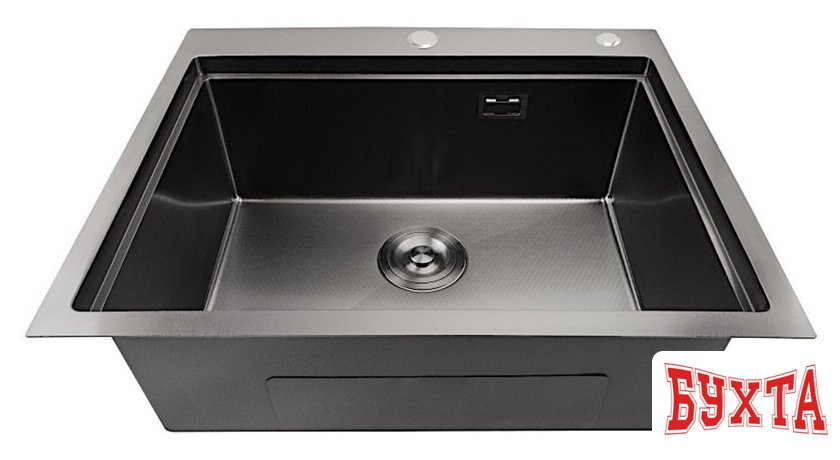 Кухонная мойка Stellar Decor S7050NB-A-D (нано черный, c доской) 5