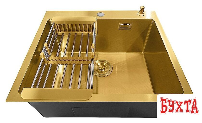 Кухонная мойка Stellar Decor S5050GL-D (золото) 5