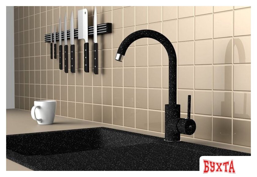 Смеситель Rubineta Axe-33 (черный) 2