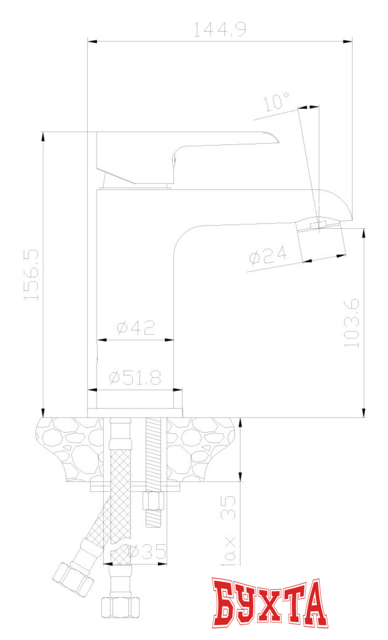 Смеситель Rossinka Silvermix W35-12 2