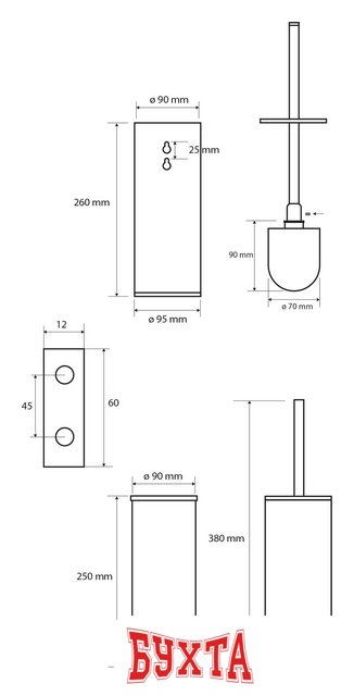Ершик для унитаза Bemeta White 102313064 2