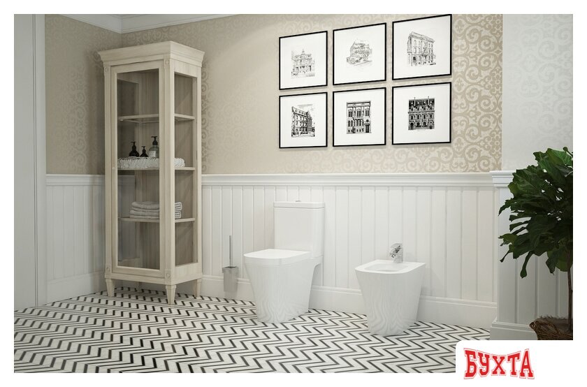 Унитаз напольный Lavinia Boho Biore 33040010 (бачок, чаша, пневмокрышка) 3