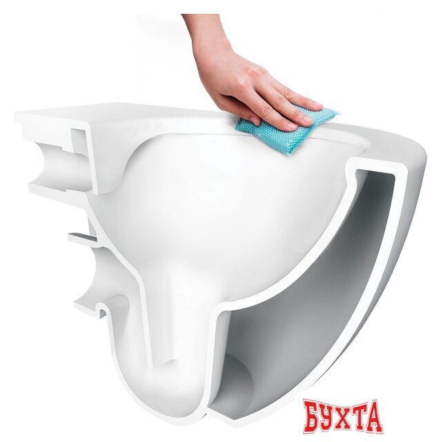 Унитаз подвесной Deante Peonia CDE 6ZPW (без сиденья) 3