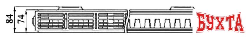 Стальной панельный радиатор Prado Classic тип 21 500x700 2